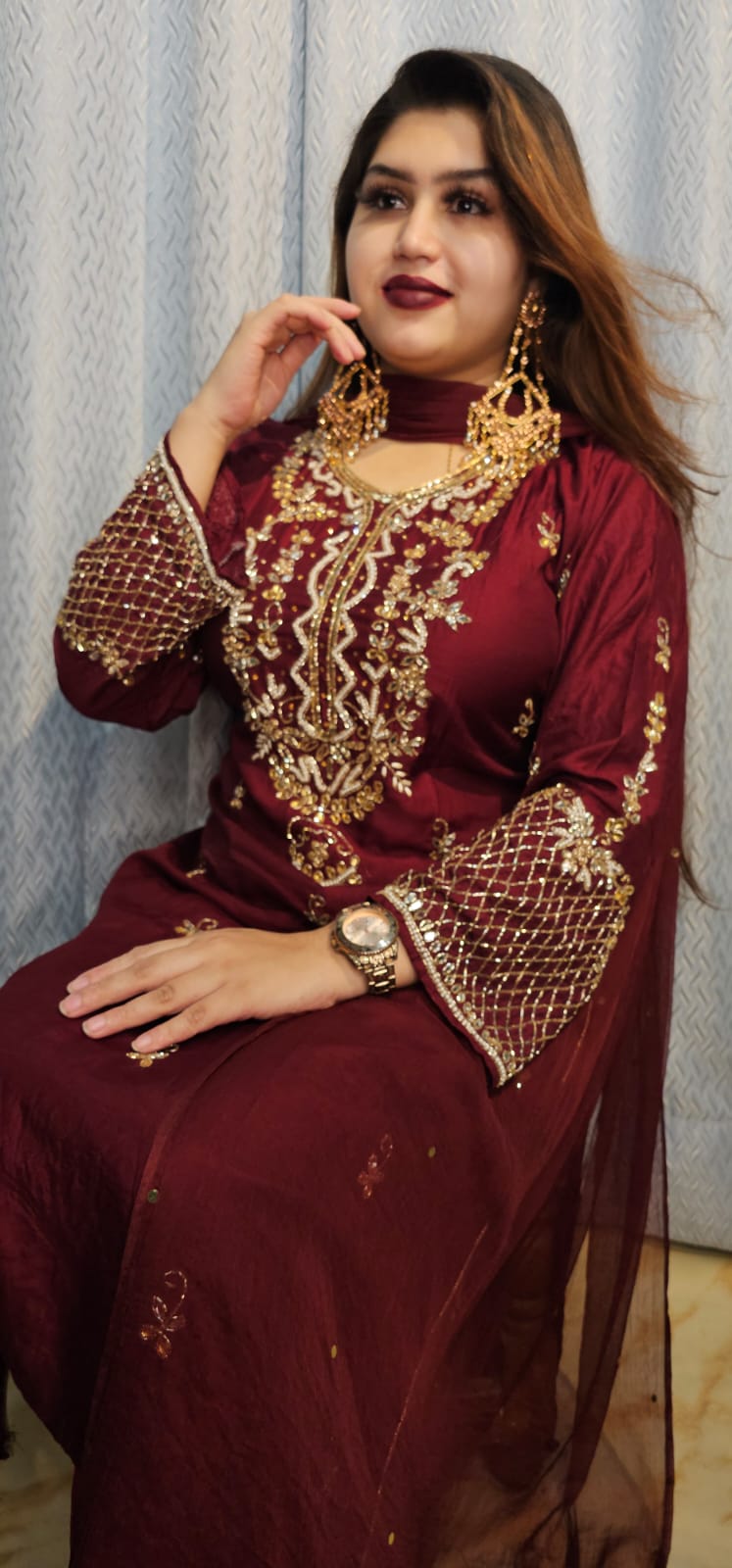 ঈদ স্পেশাল কারচুপি থ্রি পিস