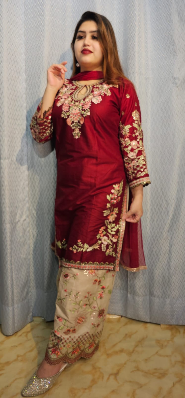 ঈদ স্পেশাল পাকিস্তানি ইন্সপায়ার্ড প্রিমিয়াম কটন থ্রি-পিস ✨🌙